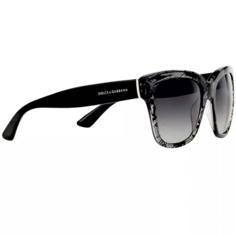 🎉HP🎉New Dolce & Gabbana Chantilly Lace Logo Sunglasses  Anthracite Gray🖤